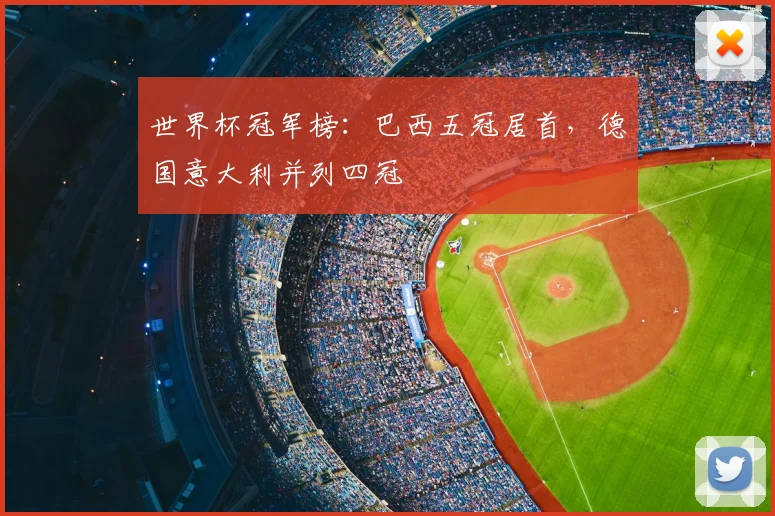 世界杯冠军榜:巴西五冠居首,德国意大利并列四冠